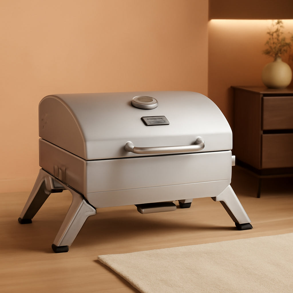Portable camping grill for outdoor cooking