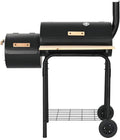 Large Offset Charcoal Smoker & Grill with Side Firebox
