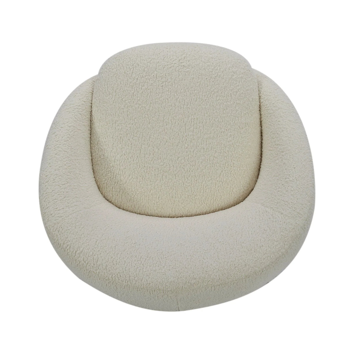 2026 NewBetter Homes & Gardens Mira Swivel Accent Chair, Cream Shearling