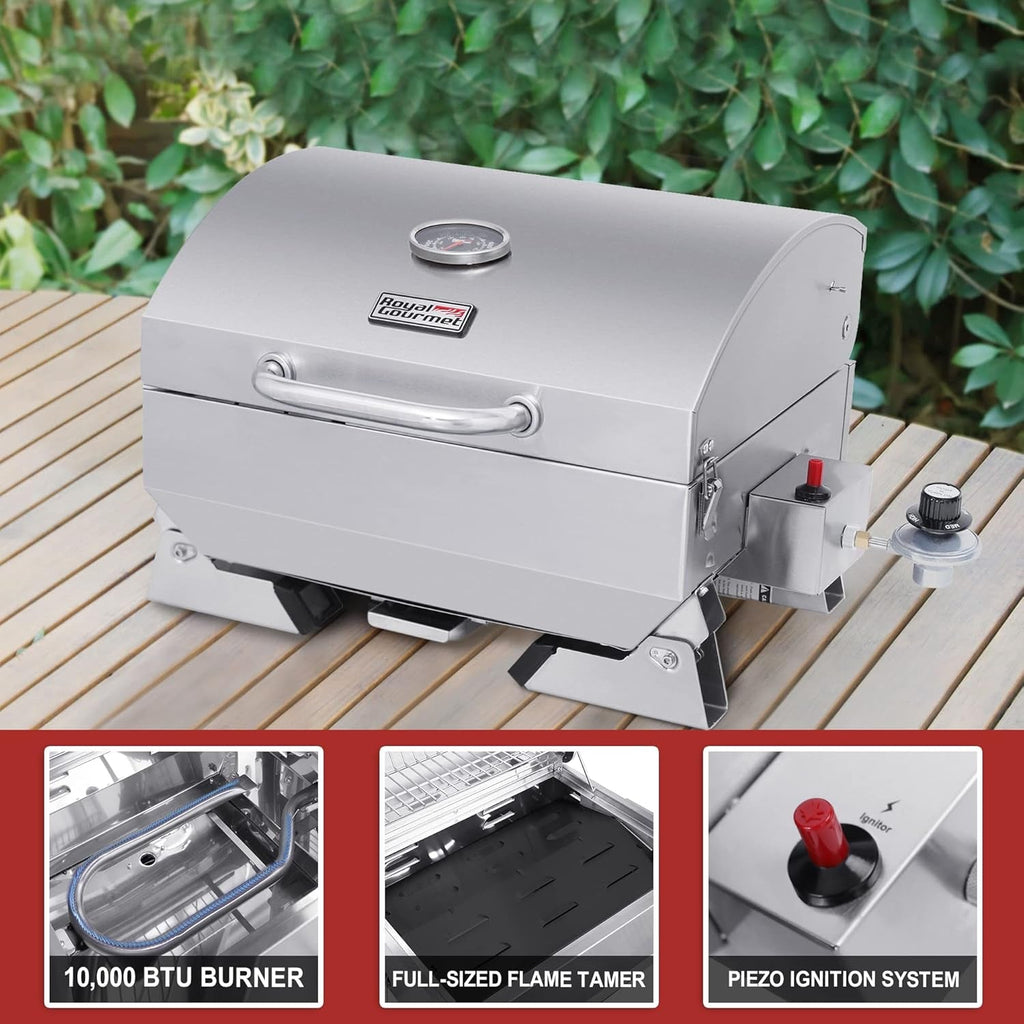 Additional view of Portable Stainless Steel Tabletop Gas Grill – 10,000 BTU