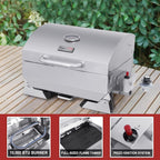 Additional view of Portable Stainless Steel Tabletop Gas Grill – 10,000 BTU