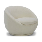 2026 NewBetter Homes & Gardens Mira Swivel Accent Chair, Cream Shearling