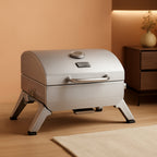 Portable Stainless Steel Tabletop Gas Grill – 10,000 BTU