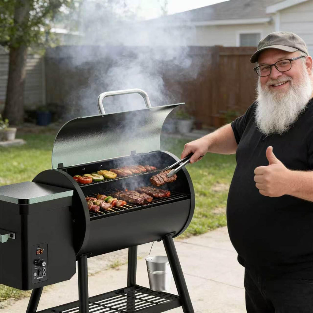 456 Sq. In. Pellet Grill & Smoker with PID Temperature Control