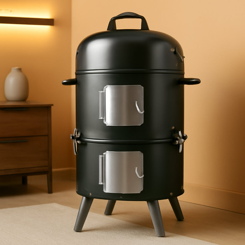 Gas One CSM-16 16-Inch Vertical Charcoal Smoker & Grill