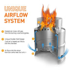Additional view of Portable Wood-Burning Camping Stove – Silver