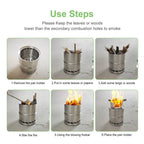 Additional view of Portable Wood-Burning Camping Stove – Silver