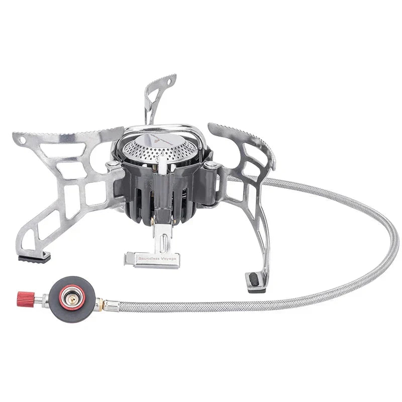 3500W Foldable Camping Gas Stove – Silver