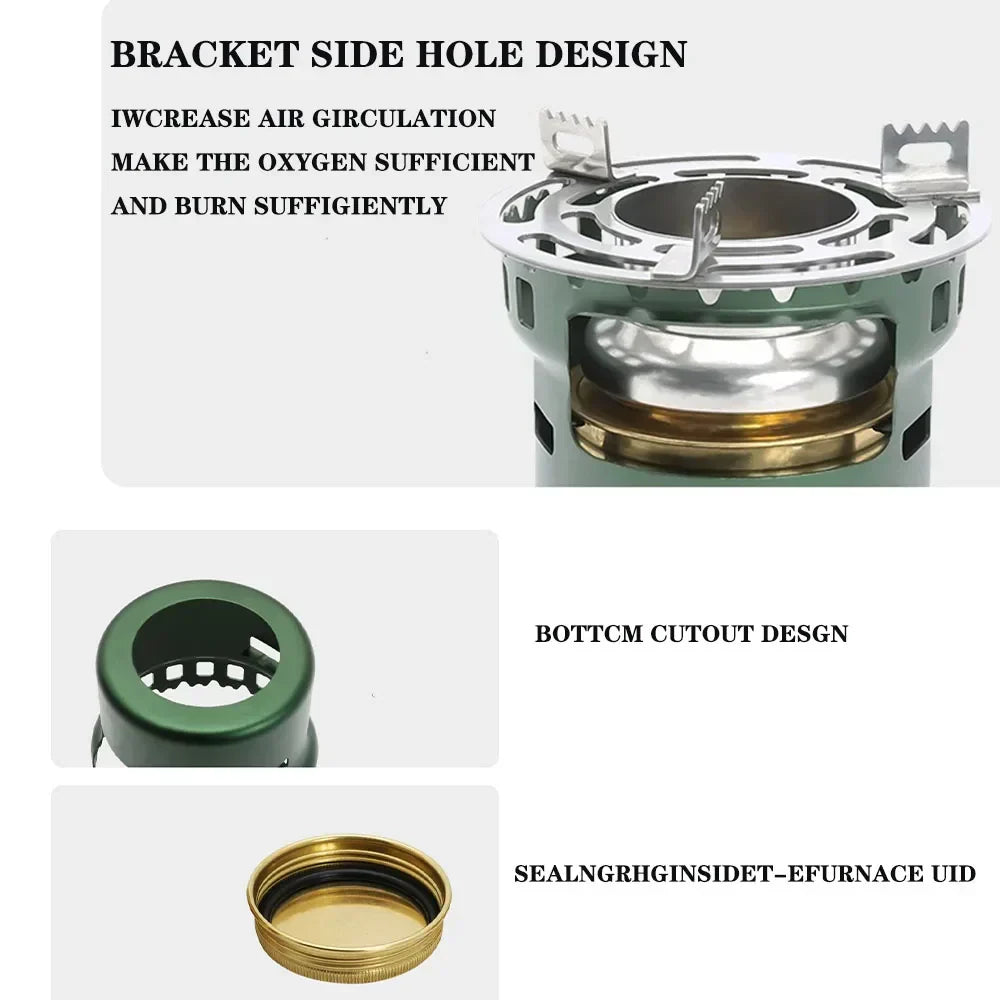 Additional view of Portable Alcohol Camping Stove – Green