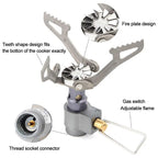 Additional view of Mini Camping Gas Stove with Adapter – Grey