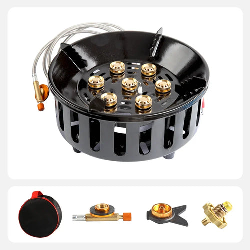 19,800W 7-Core Windproof Camping Gas Stove