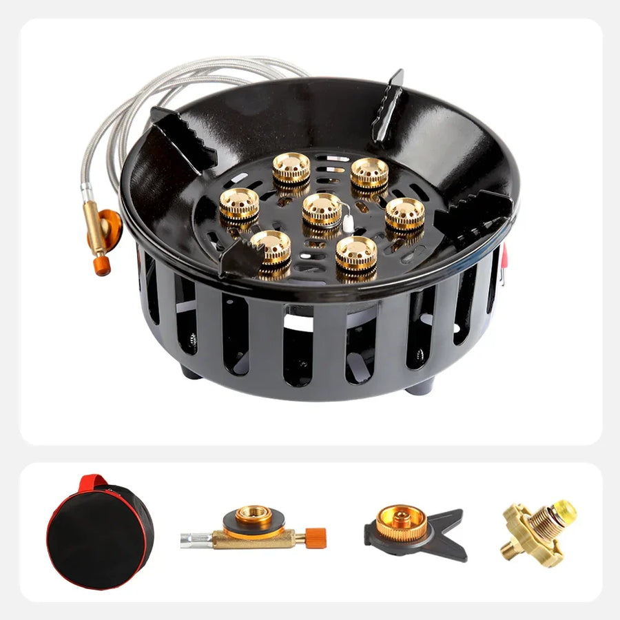 19,800W 7-Core Windproof Camping Gas Stove