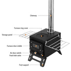 Additional view of Foldable Wood-Burning Camping Stove with Viewing Window