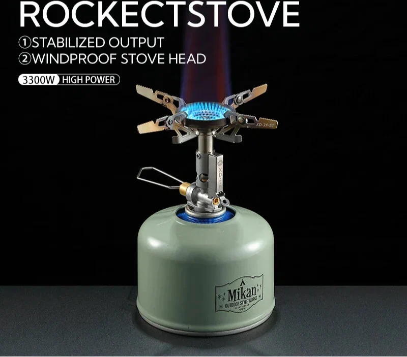 Additional view of Mini Adjustable Camping Gas Stove – Silver