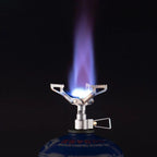 Additional view of Mini Camping Gas Stove with Adapter – Grey