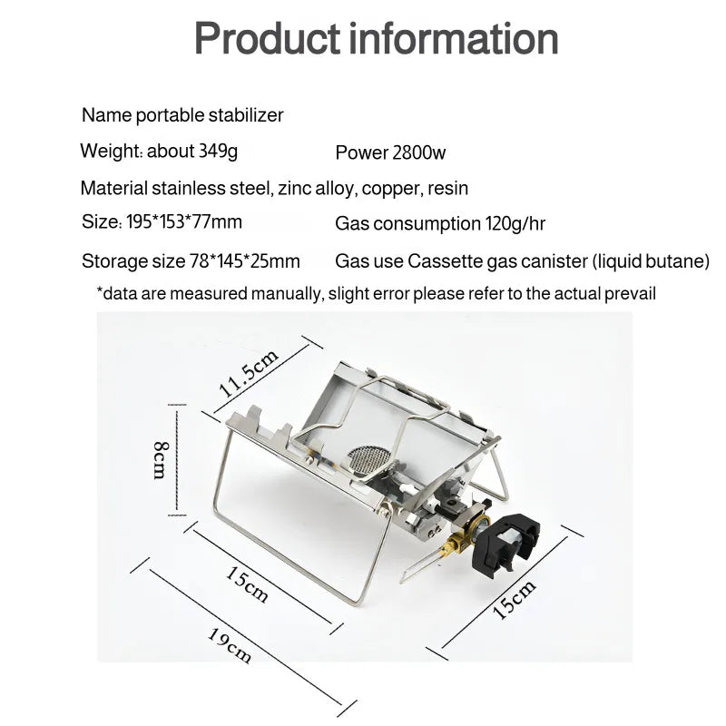 Additional view of Foldable Cartridge Camping Stove – Silver