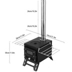 Additional view of Foldable Wood-Burning Camping Stove with Viewing Window