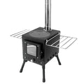 Foldable Wood-Burning Camping Stove with Viewing Window