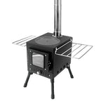 Foldable Wood-Burning Camping Stove with Viewing Window