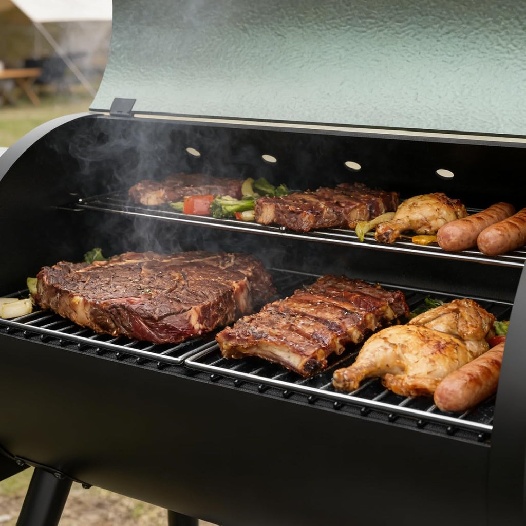 456 Sq. In. Pellet Grill & Smoker with PID Temperature Control