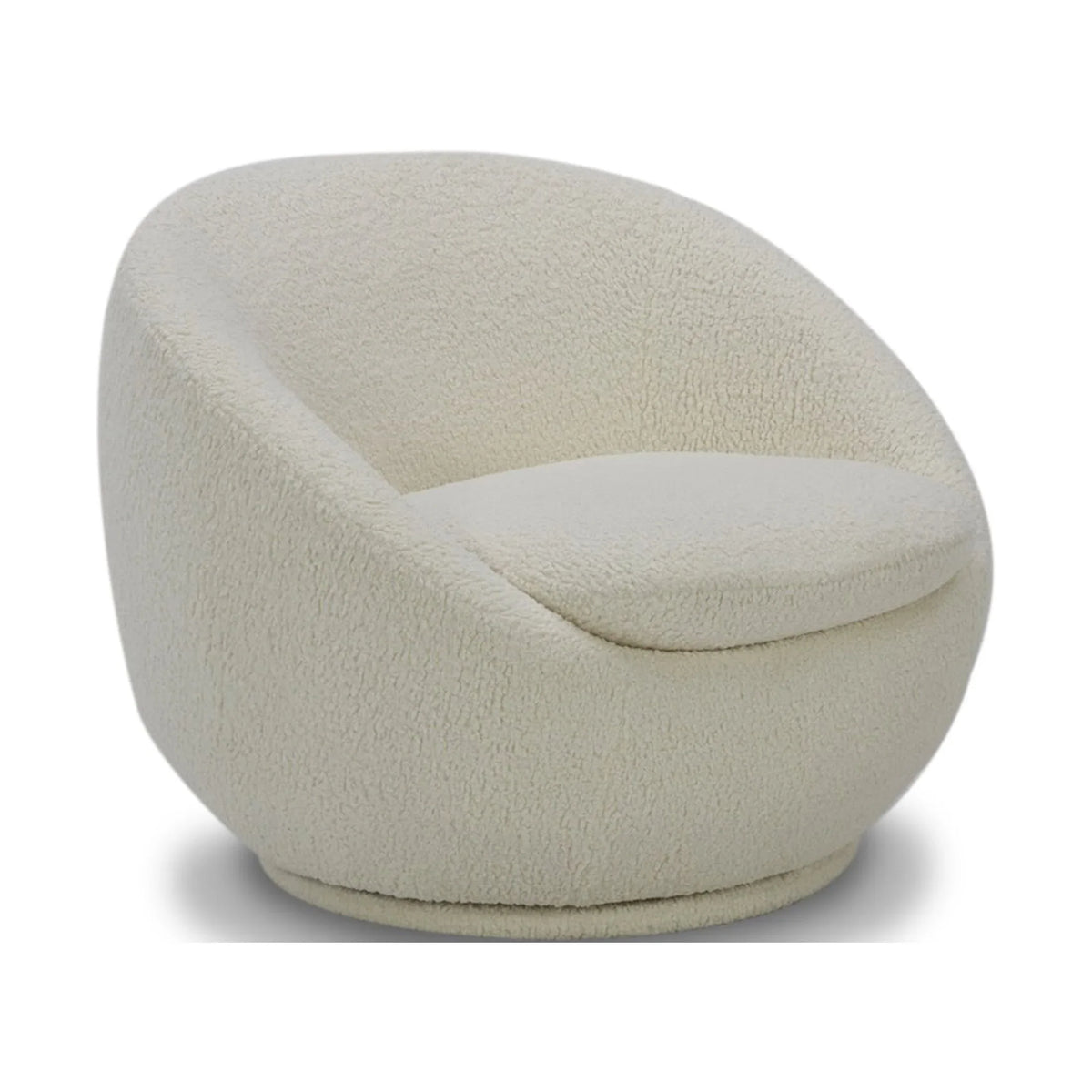 2026 NewBetter Homes & Gardens Mira Swivel Accent Chair, Cream Shearling