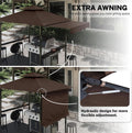 11x5 Grill Gazebo With Brown Weatherproof Lighting